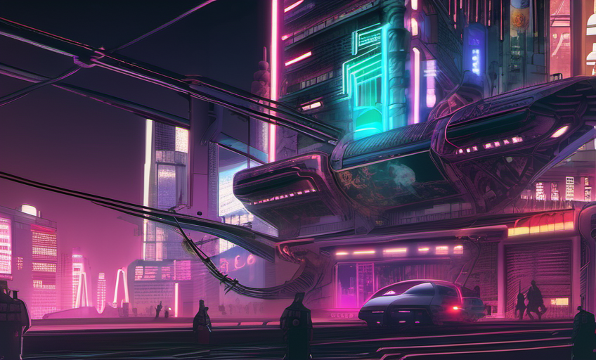 Futuristic space-themed image